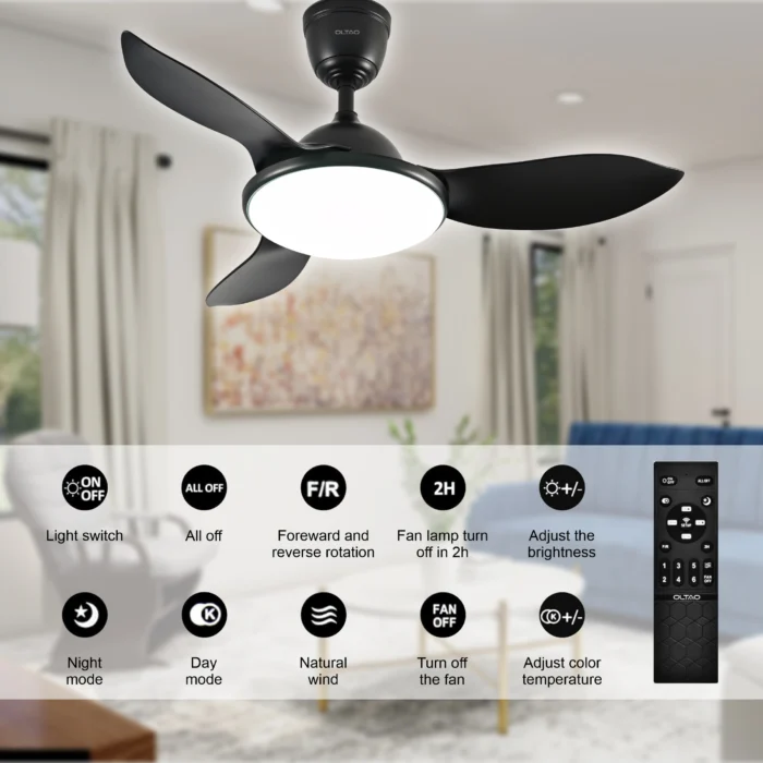 Phoebe Black Luxury Fan
