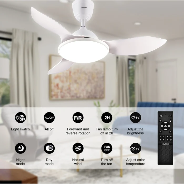 Phoebe White Luxury Fan