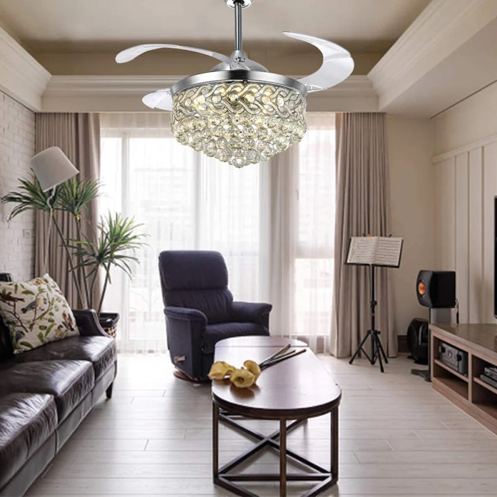Oltao Tiara Silver Smart Chandelier Fan