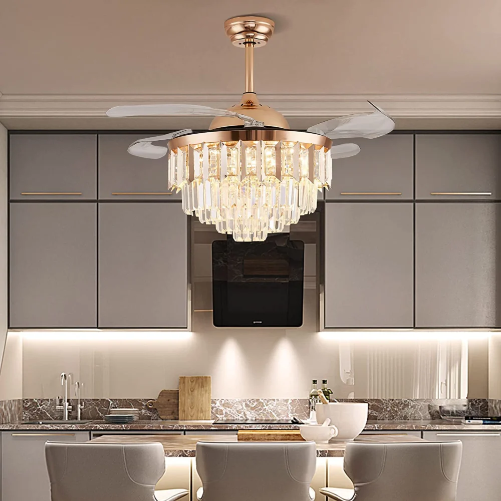 Oltao Crown Chandelier Fan