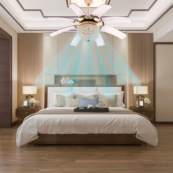 Oltao Lily Gold Smart Chandelier Fan