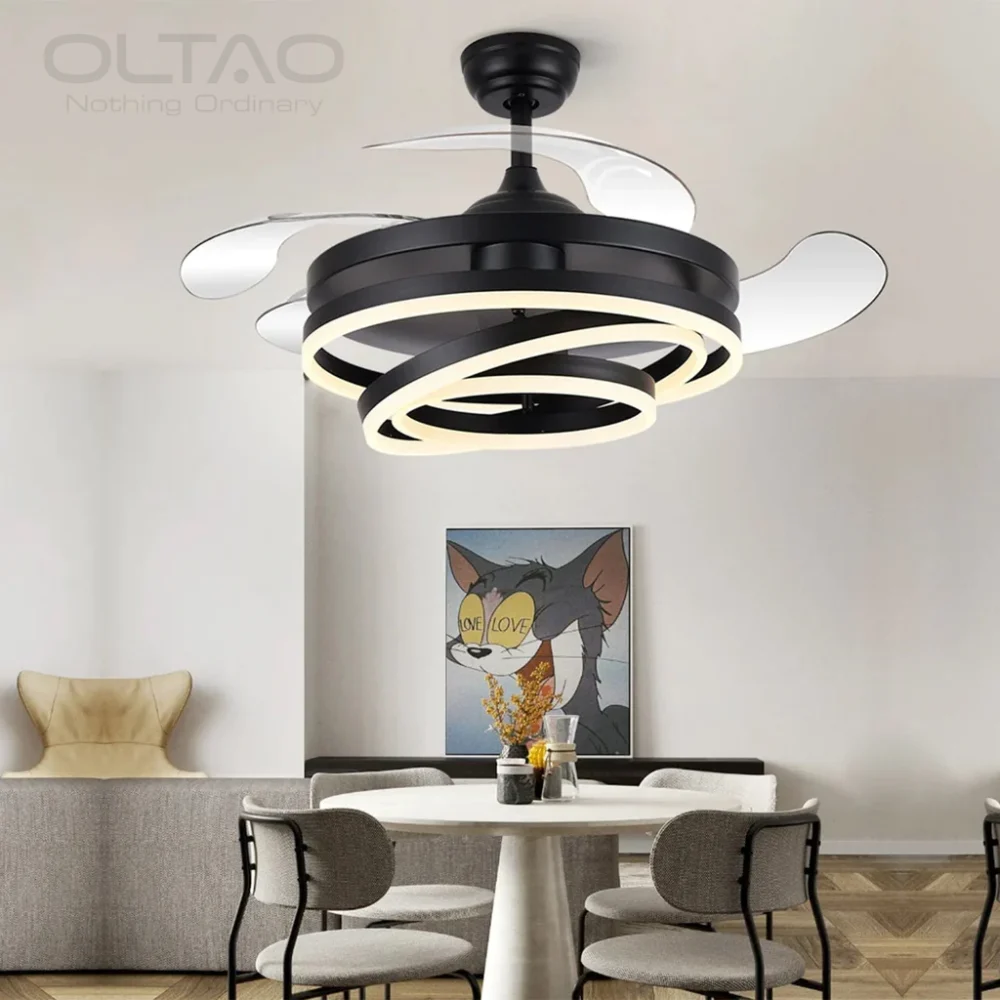 Oltao Enigma Black Smart Chandelier Fan - Image 5